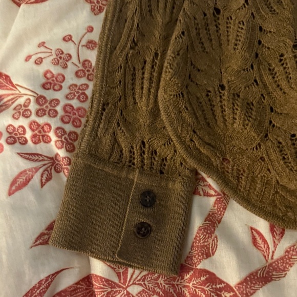NAADAM Olive/brown Cardigan Sweater - Picture 4 of 8